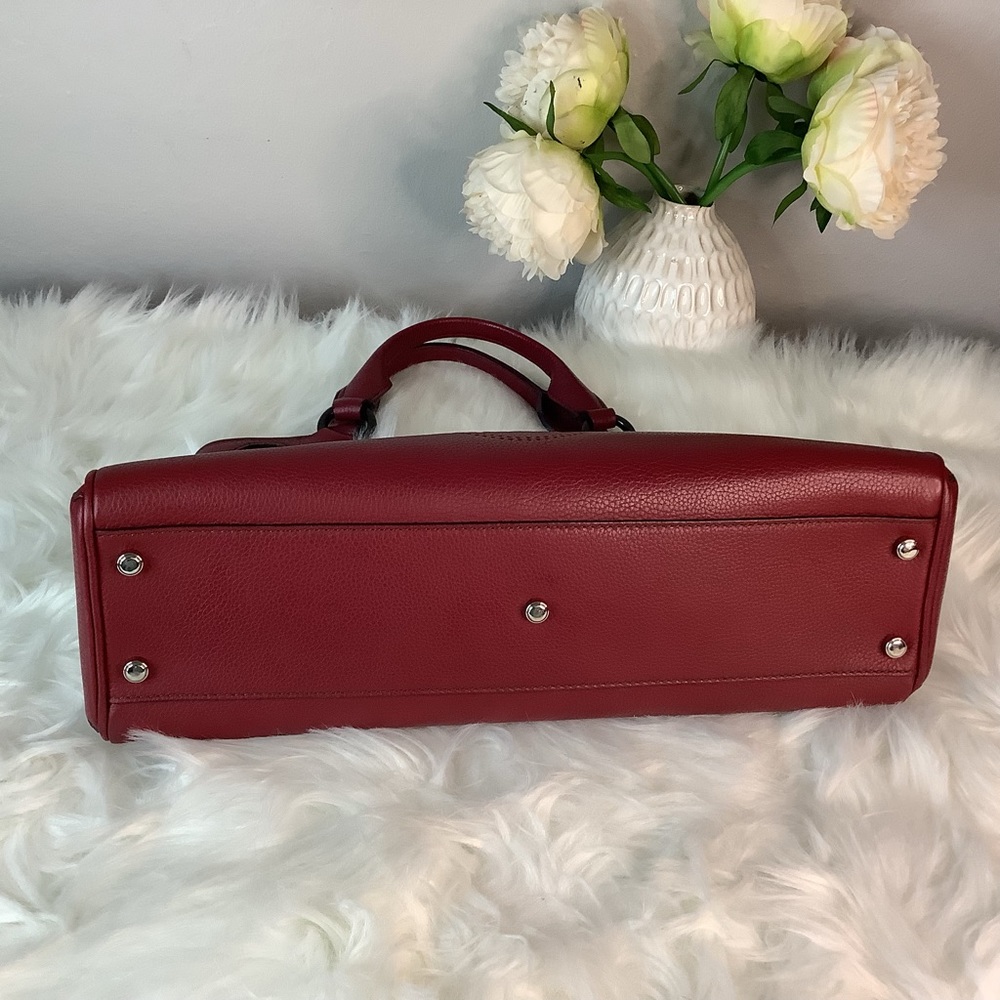 📛SOLD ON E..Y📛 🛍 CLASSIC CARTIER Burgundy Leather Marcello de Cartier Handbag - Picture 8 of 15